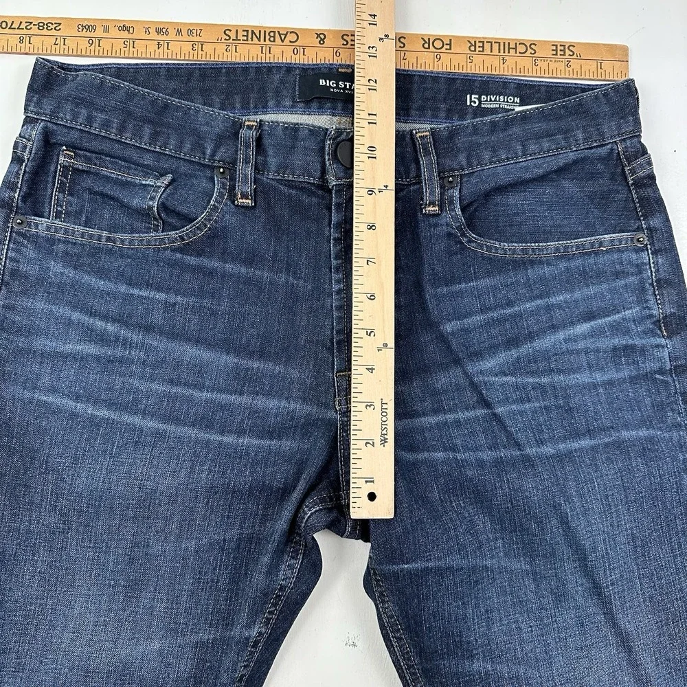 Big Star Nova XVI 15 Division Jeans Men 34x30 Blue Dark Wash Modern Straight 34S